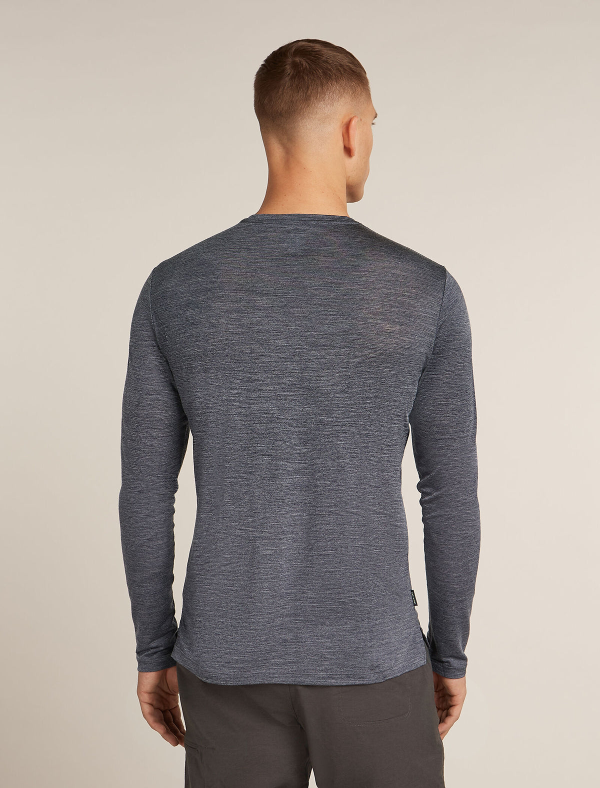 Men's Merino Blend 125 Cool-Lite™ Sphere Long Sleeve T-Shirt Midnight Navy Heather - 2