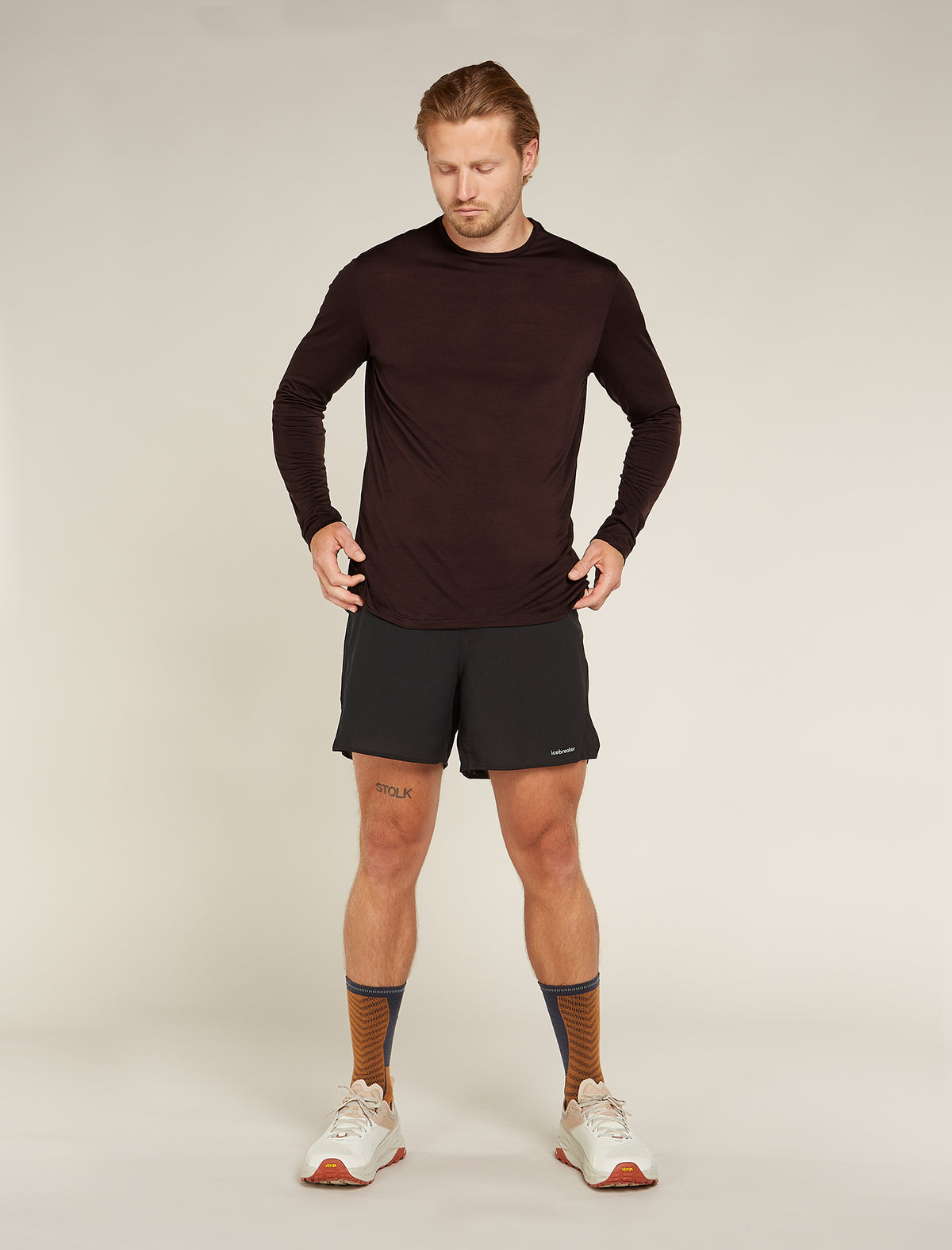 Men's Merino Blend 125 Cool-Lite™ Sphere Long Sleeve T-Shirt Bittersweet - 3