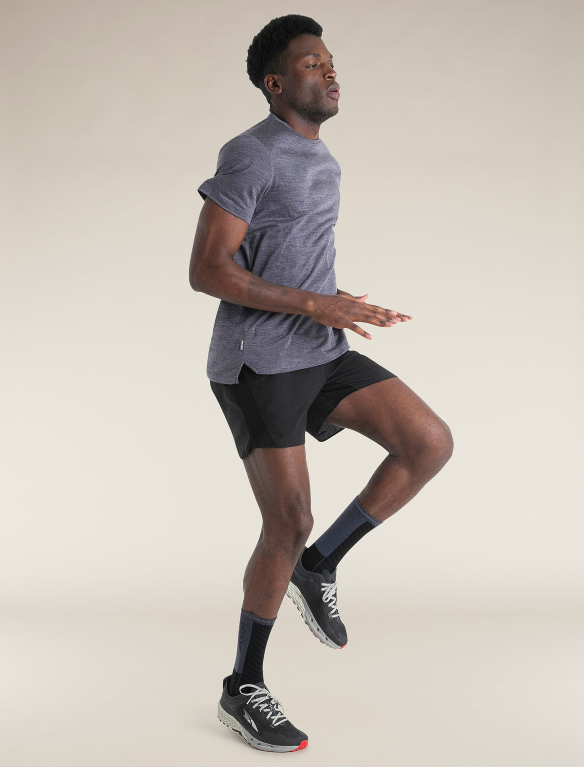 Men's Merino Blend 125 Cool-Lite™ Sphere Short Sleeve T-Shirt Midnight Navy Heather - 4