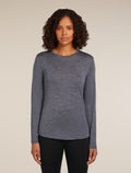 Women's Merino Blend 125 Cool-Lite™ Sphere Long Sleeve T-Shirt Midnight Navy Heather - 1