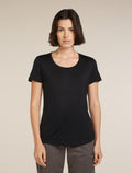 T-shirt à encolure dégagée 125 Cool-Lite™ – Sphere III en mélange de mérinos Femme Black - 1