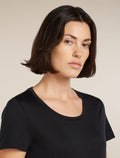 T-shirt à encolure dégagée 125 Cool-Lite™ – Sphere III en mélange de mérinos Femme Black - 7