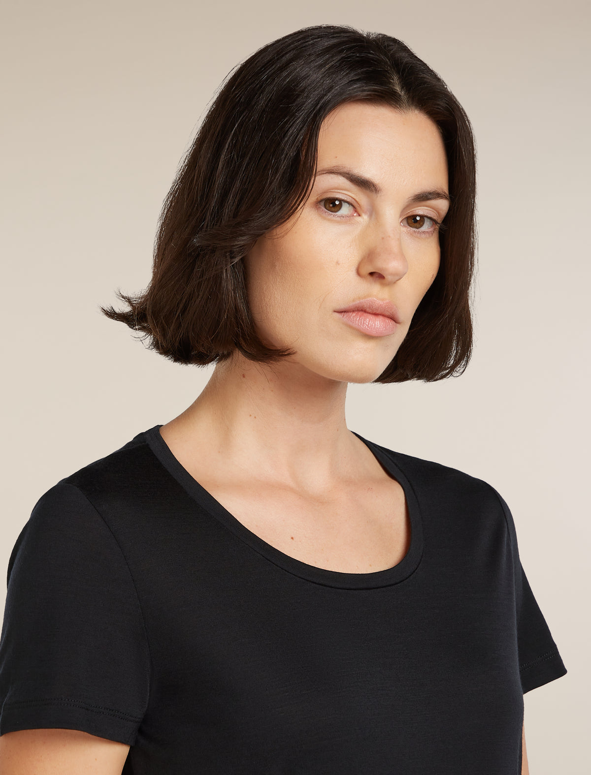 T-shirt à encolure dégagée 125 Cool-Lite™ – Sphere III en mélange de mérinos Femme Black - 7