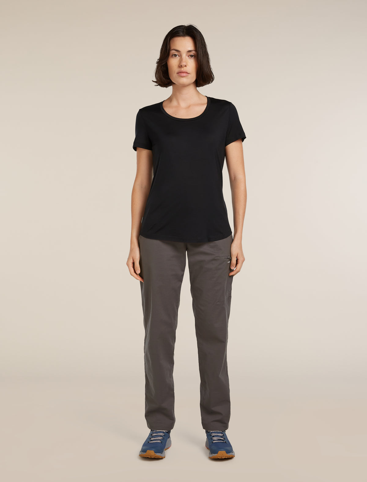 T-shirt à encolure dégagée 125 Cool-Lite™ – Sphere III en mélange de mérinos Femme Black - 3