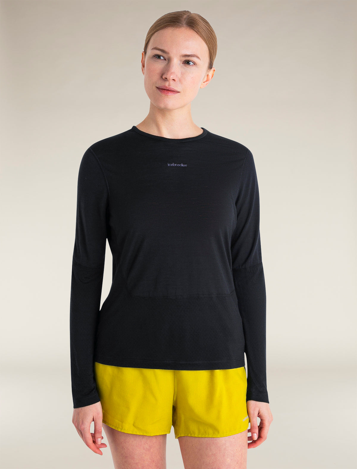 Women's Merino Blend 125 ZoneKnit™ Energy Wind Long Sleeve T-Shirt Black - 1