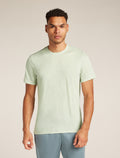 Men's Merino Linen T-Shirt Stripe Ashen/mint - 1
