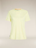 Women's Merino Linen T-Shirt Stripe Citrine/snow - 6