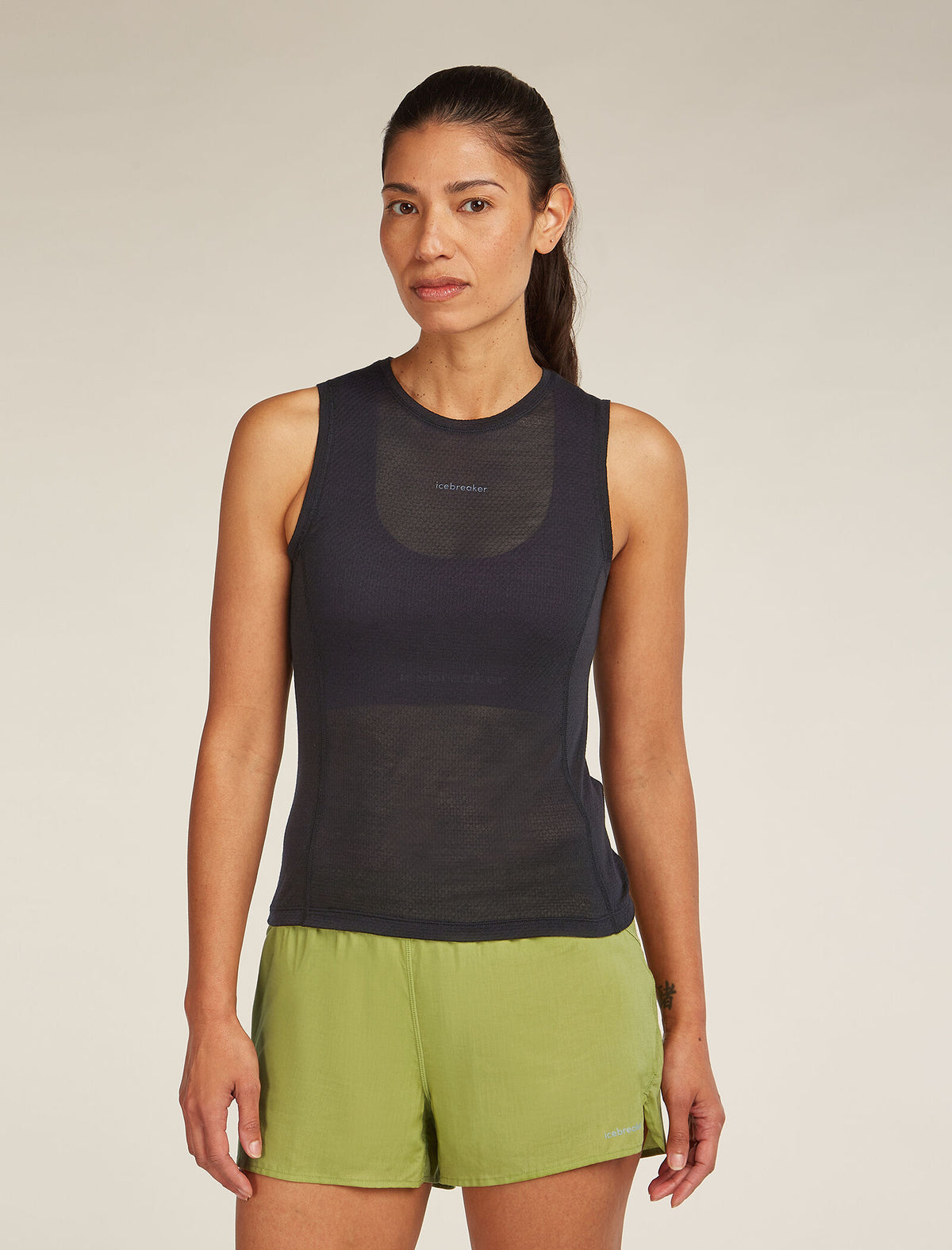 Merino Blend 75 Cool-Lite™ Featherlight™ Tank Black - 1