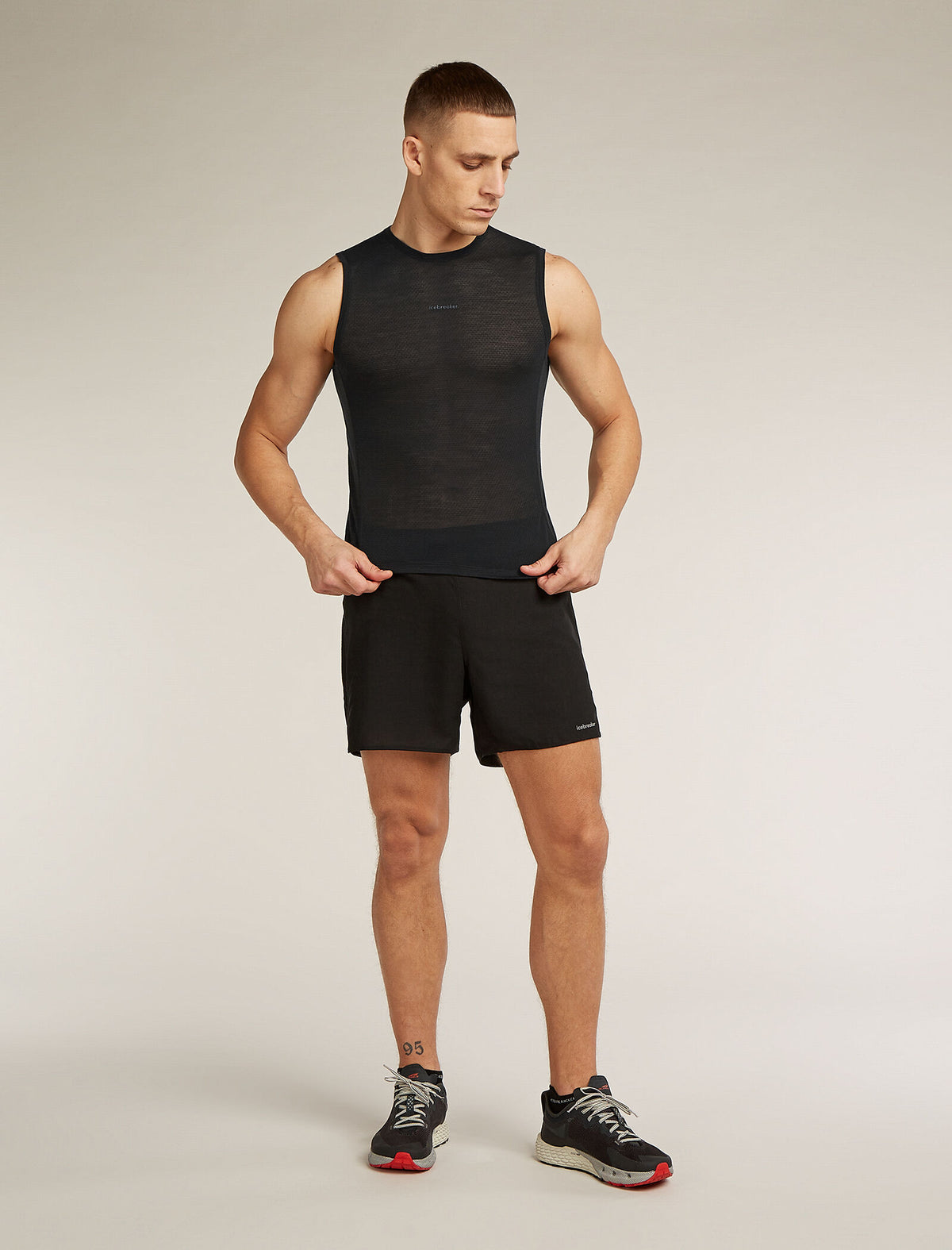 Merino Blend 75 Cool-Lite™ Featherlight™ Tank Black - 3