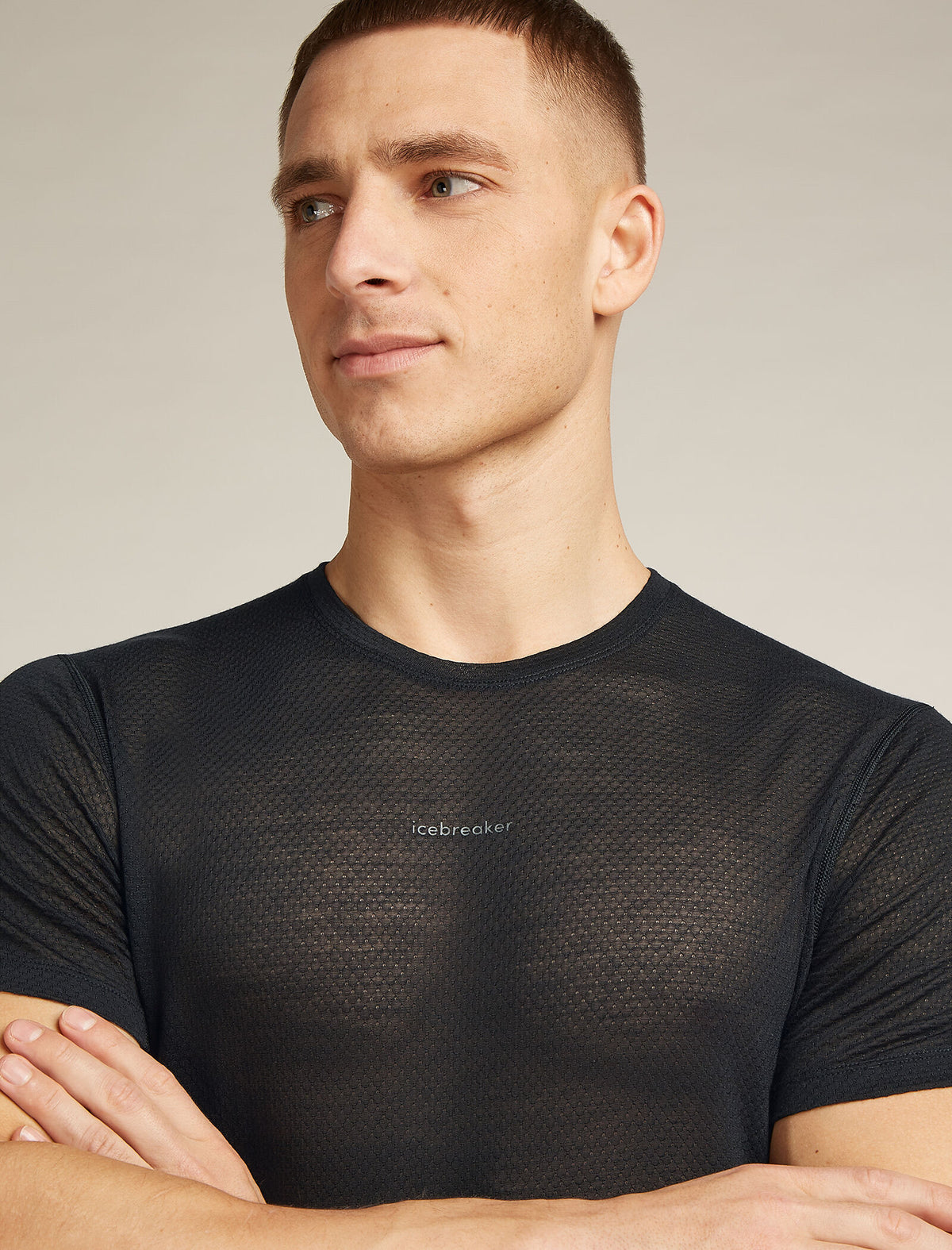 T-shirt col rond isotherme à manches courtes 75 Cool-Lite™ Featherlight en mélange de mérinos Homme Black - 7