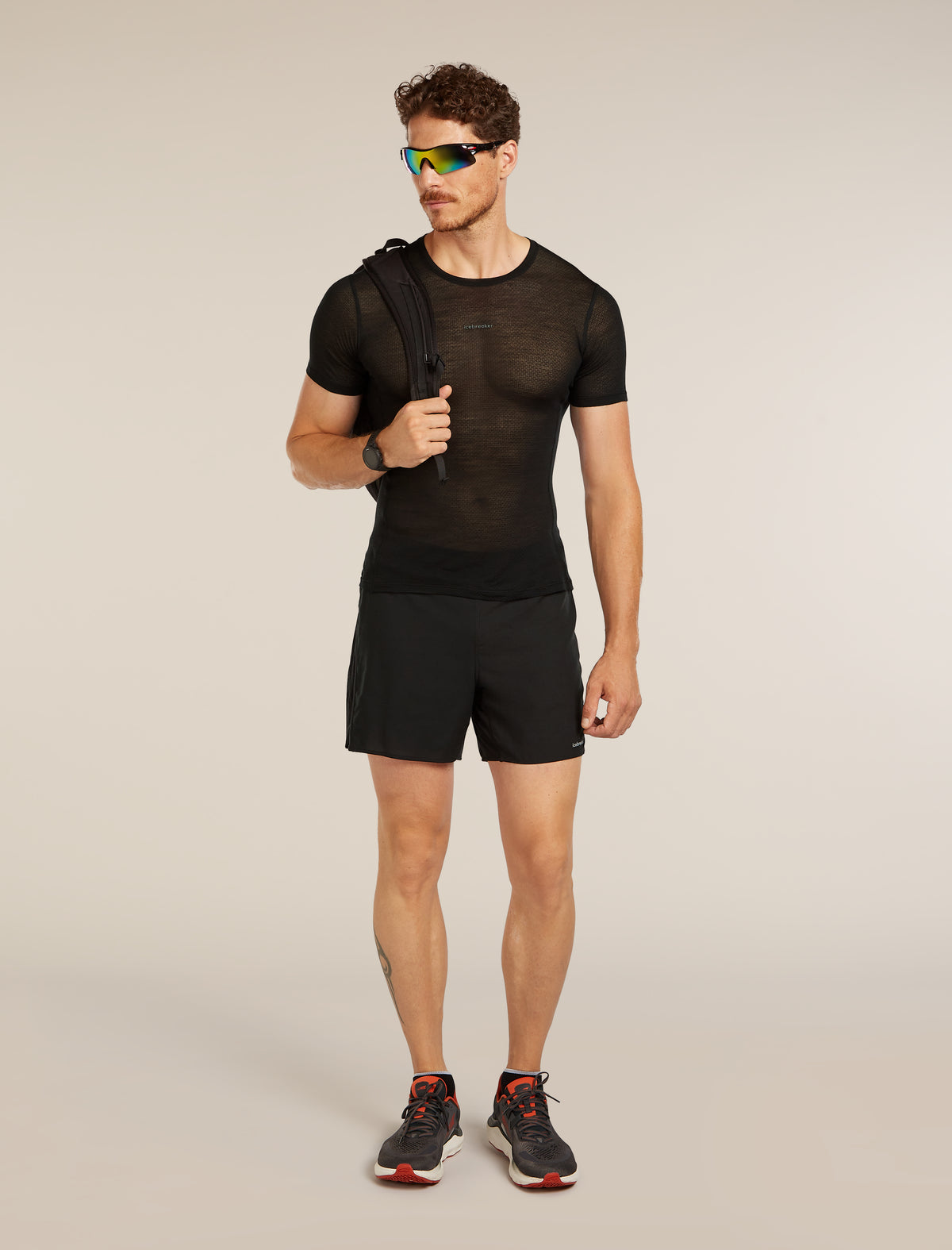 T-shirt col rond isotherme à manches courtes 75 Cool-Lite™ Featherlight en mélange de mérinos Homme Black - 4