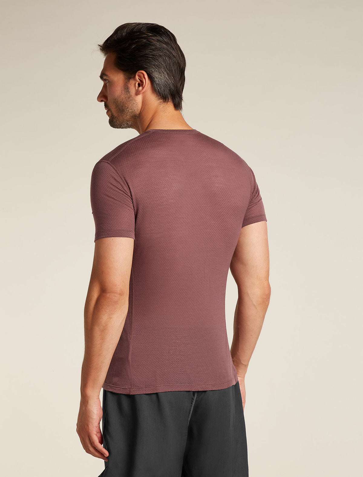 T-shirt col rond isotherme à manches courtes 75 Cool-Lite™ Featherlight en mélange de mérinos Homme Carob - 2