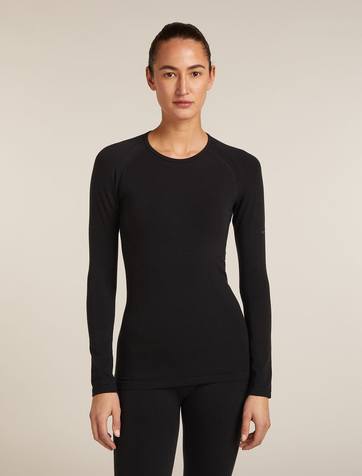 Ras du cou isotherme à manches longues 260 ZoneKnit™ Seamless en mélange de mérinos Femme Black - 1