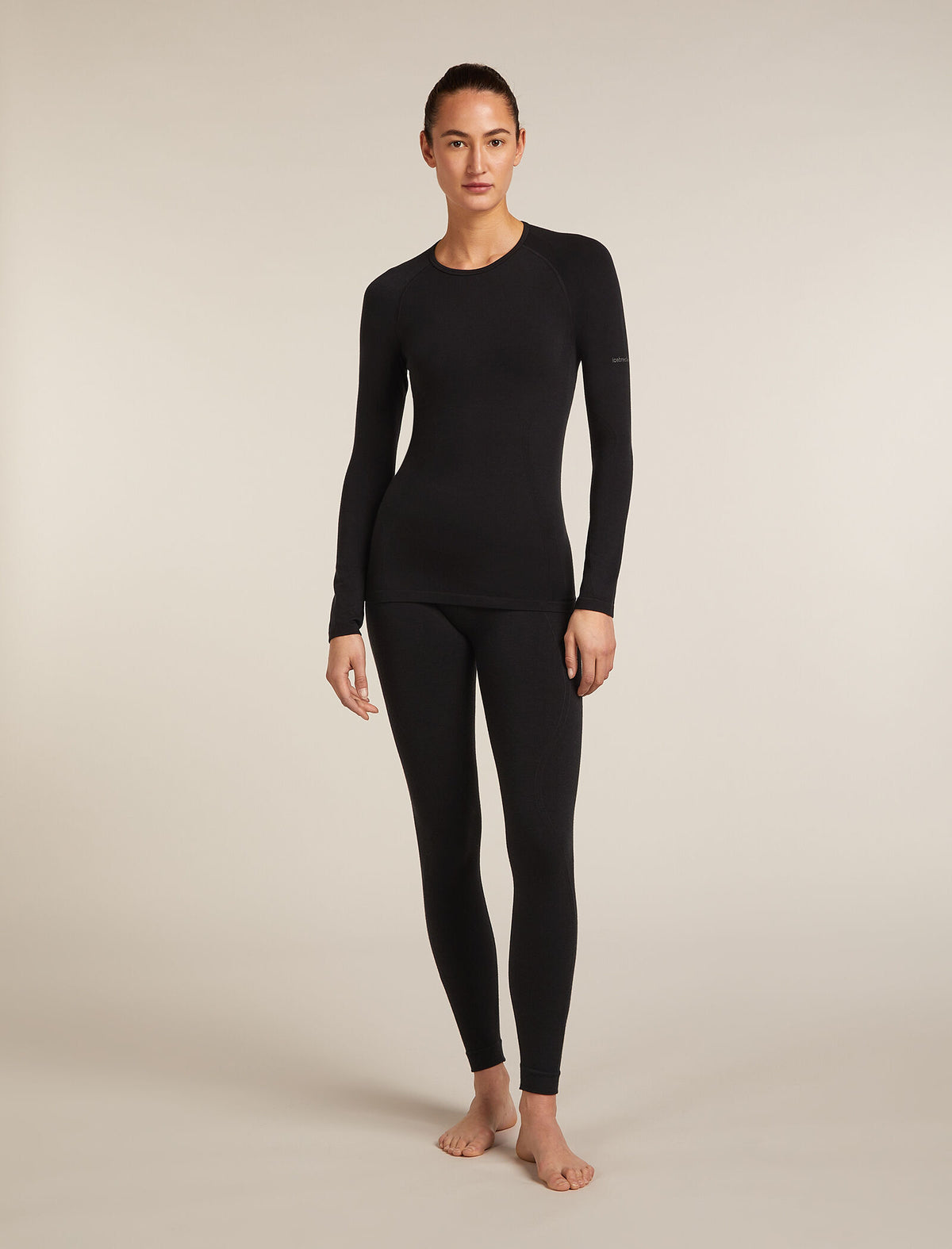 Ras du cou isotherme à manches longues 260 ZoneKnit™ Seamless en mélange de mérinos Femme Black - 3