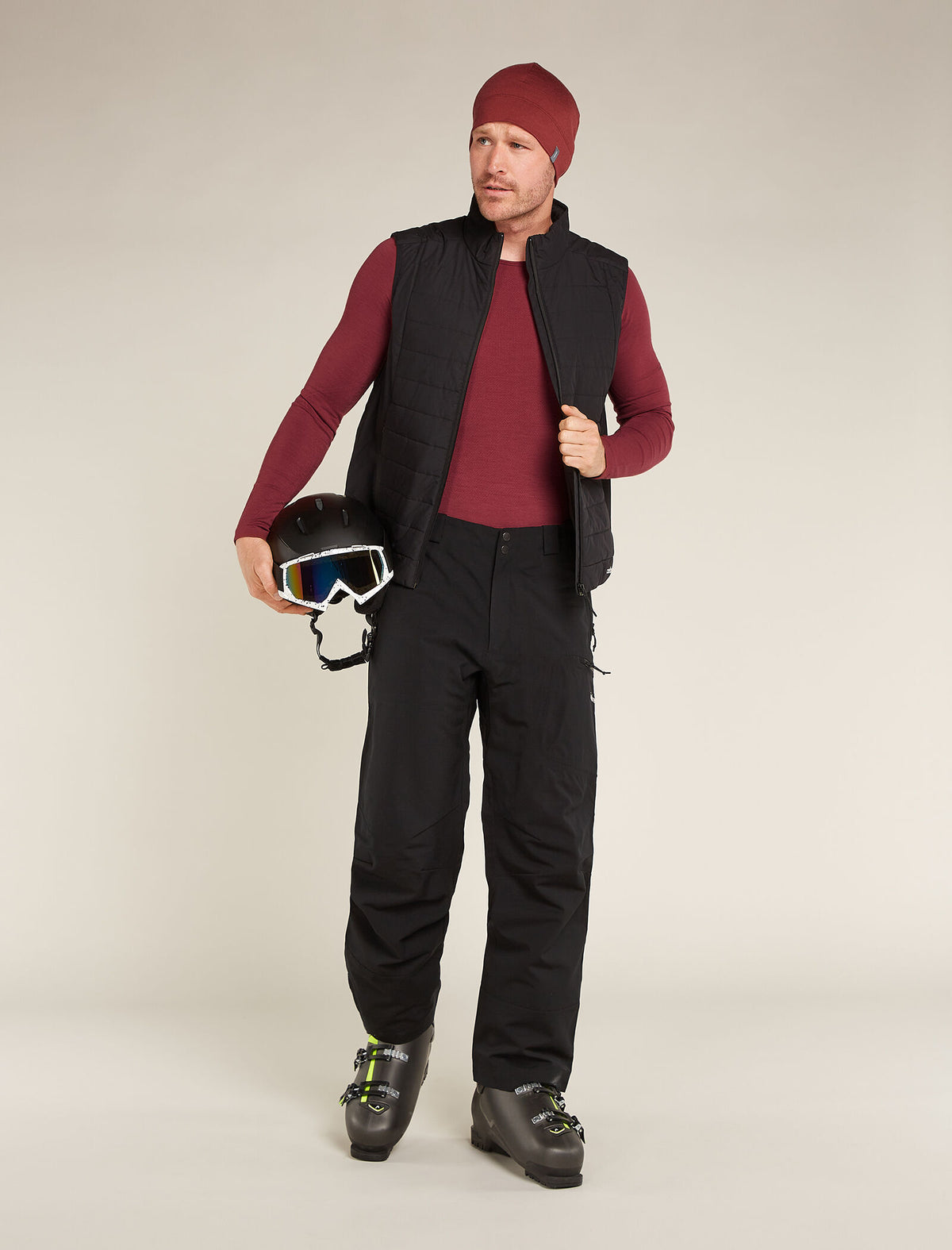 Men's Merino Blend 260 ZoneKnit™ Seamless  Long Sleeve Crewe Thermal Top Port - 6
