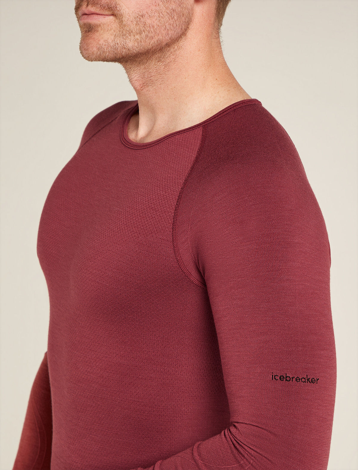 Men's Merino Blend 260 ZoneKnit™ Seamless  Long Sleeve Crewe Thermal Top Port - 7