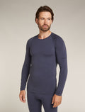 Men's Merino Blend 260 ZoneKnit™ Seamless  Long Sleeve Crewe Thermal Top Graphite - 1