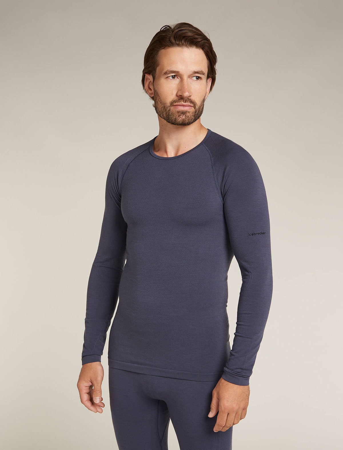 Men's Merino Blend 260 ZoneKnit™ Seamless  Long Sleeve Crewe Thermal Top Graphite - 1