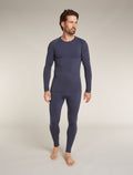 Men's Merino Blend 260 ZoneKnit™ Seamless  Long Sleeve Crewe Thermal Top Graphite - 3
