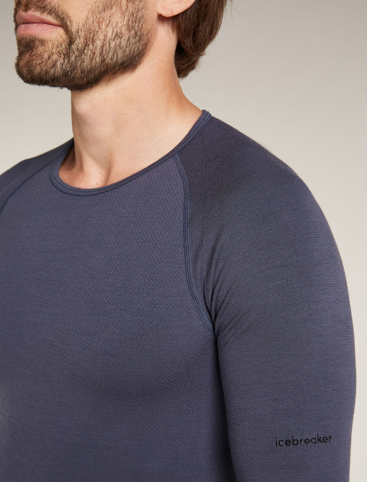 Men's Merino Blend 260 ZoneKnit™ Seamless  Long Sleeve Crewe Thermal Top Graphite - 6