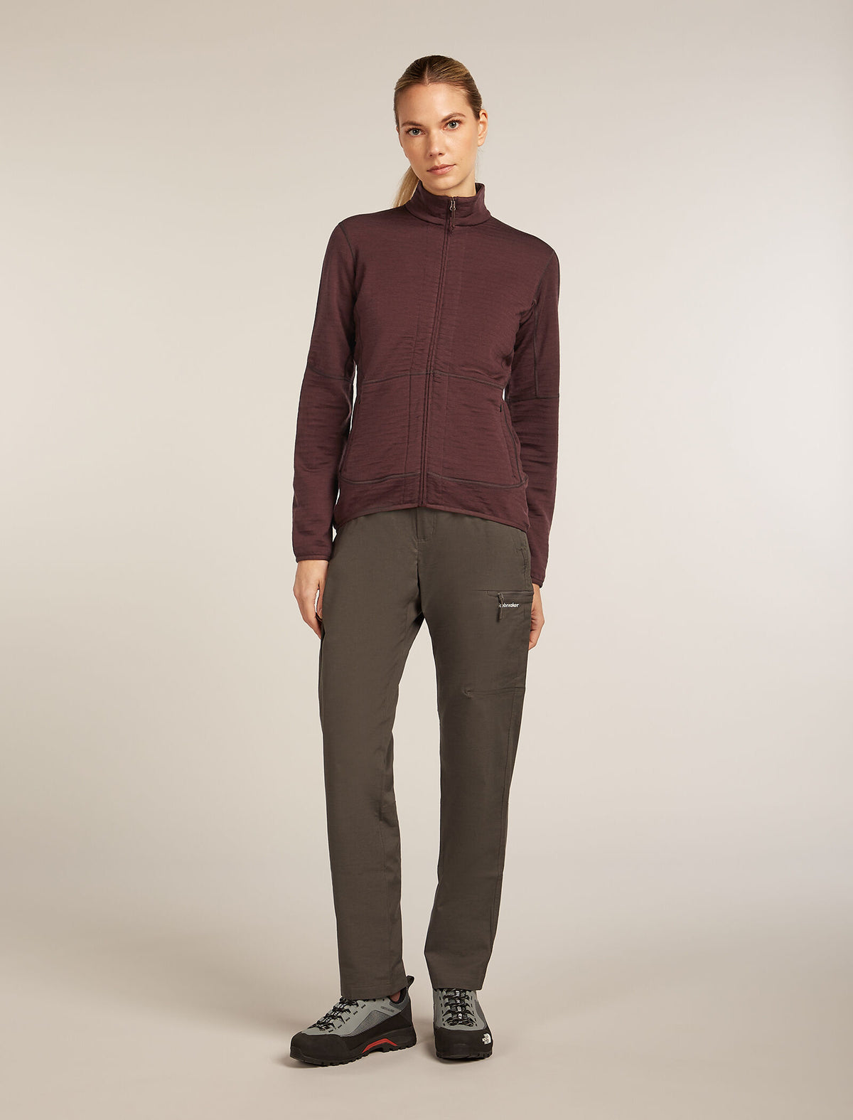 Women's Merino 400 RealFleece™ Descender Long Sleeve Zip Jacket Java - 3
