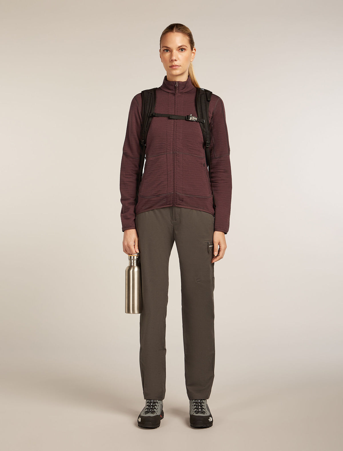 Women's Merino 400 RealFleece™ Descender Long Sleeve Zip Jacket Java - 4
