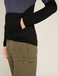 Women's Merino 400 RealFleece™ Descender Long Sleeve Zip Jacket Graphite/Black - 5