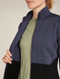 Women's Merino 400 RealFleece™ Descender Long Sleeve Zip Jacket Graphite/Black - 6