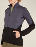 Women's Merino 400 RealFleece™ Descender Long Sleeve Zip Jacket Graphite/Black - 8