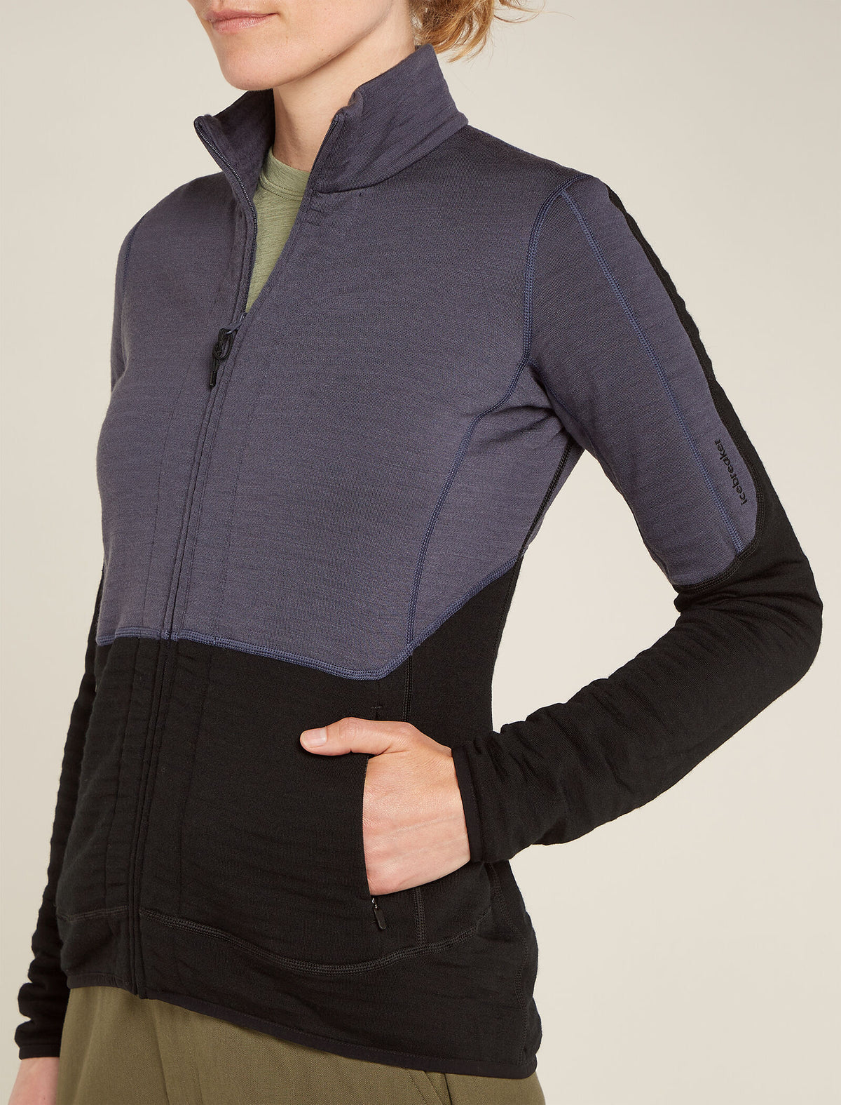 Women's Merino 400 RealFleece™ Descender Long Sleeve Zip Jacket Graphite/Black - 8