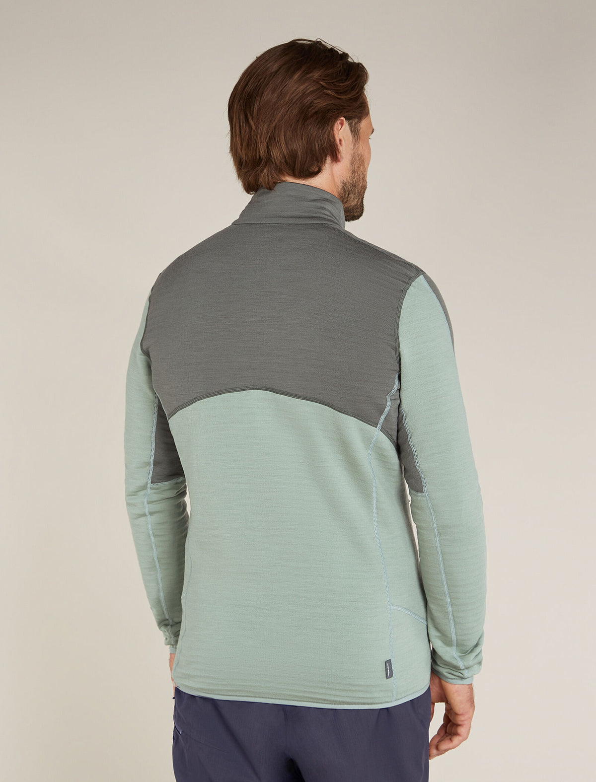 Men's Merino 400 RealFleece™ Descender Long Sleeve Zip Jacket Galaxy/Moss - 2