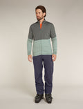 Men's Merino 400 RealFleece™ Descender Long Sleeve Zip Jacket Galaxy/Moss - 4