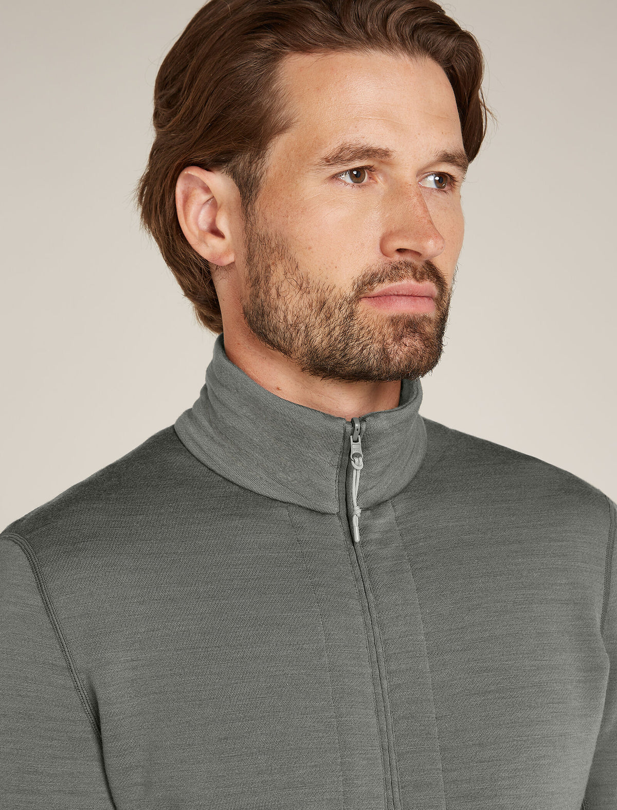 Men's Merino 400 RealFleece™ Descender Long Sleeve Zip Jacket Galaxy/Moss - 7