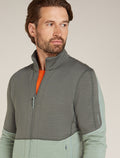 Men's Merino 400 RealFleece™ Descender Long Sleeve Zip Jacket Galaxy/Moss - 10