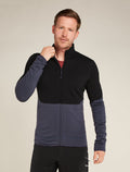 Men's Merino 400 RealFleece™ Descender Long Sleeve Zip Jacket Black/Graphite - 1