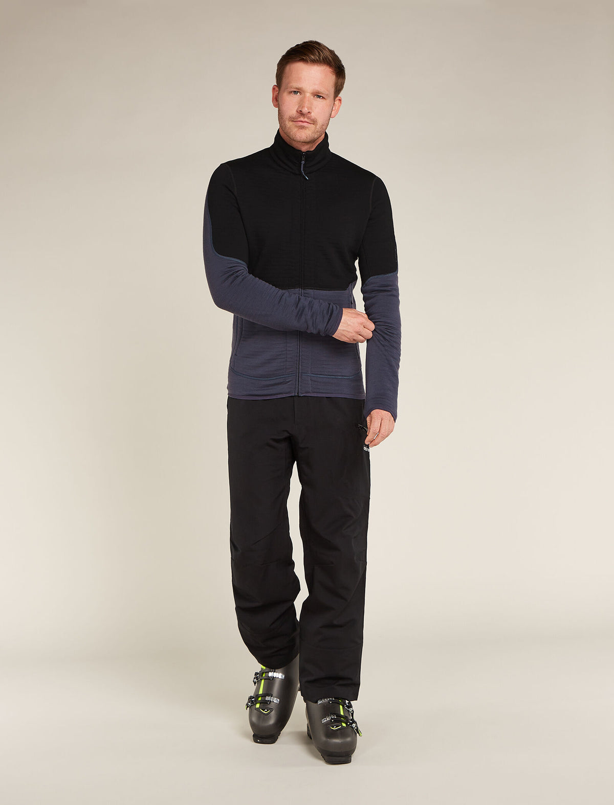 Men's Merino 400 RealFleece™ Descender Long Sleeve Zip Jacket Black/Graphite - 5