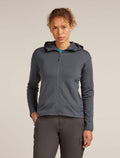 Women's Merino 360 Realfleece™ Elemental Long Sleeve Zip Hoodie Obsidian - 1