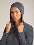Women's Merino 360 Realfleece™ Elemental Long Sleeve Zip Hoodie Obsidian - 7