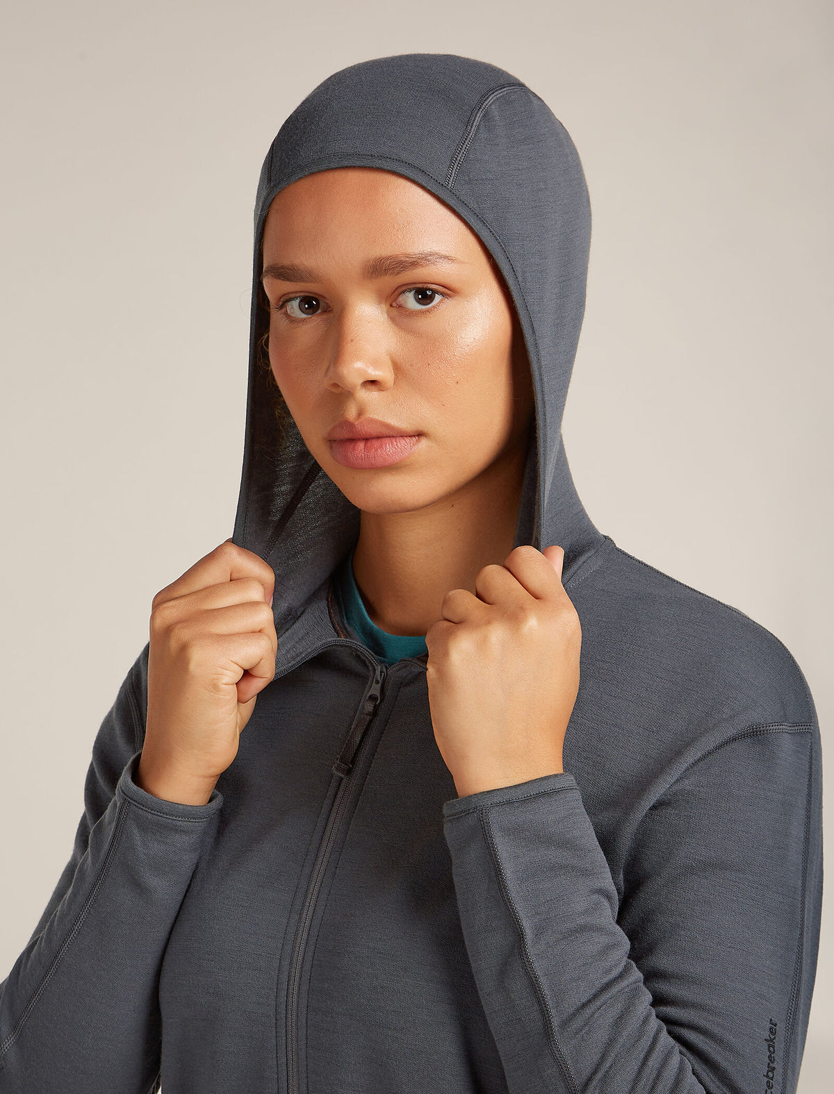 Women's Merino 360 Realfleece™ Elemental Long Sleeve Zip Hoodie Obsidian - 7