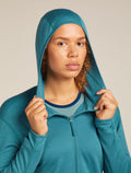 Women's Merino 360 Realfleece™ Elemental Long Sleeve Zip Hoodie Topaz - 7