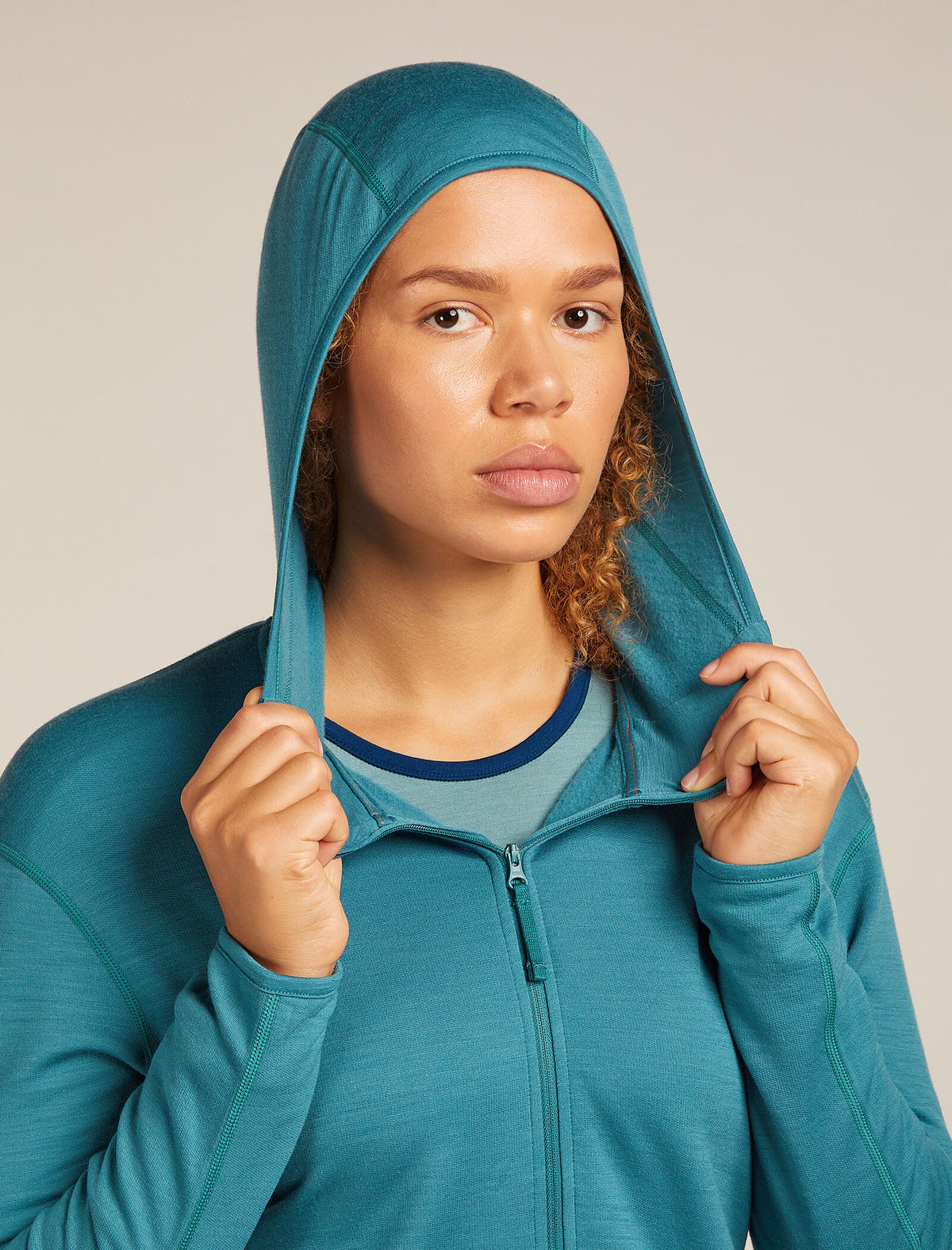 Women's Merino 360 Realfleece™ Elemental Long Sleeve Zip Hoodie Topaz - 7
