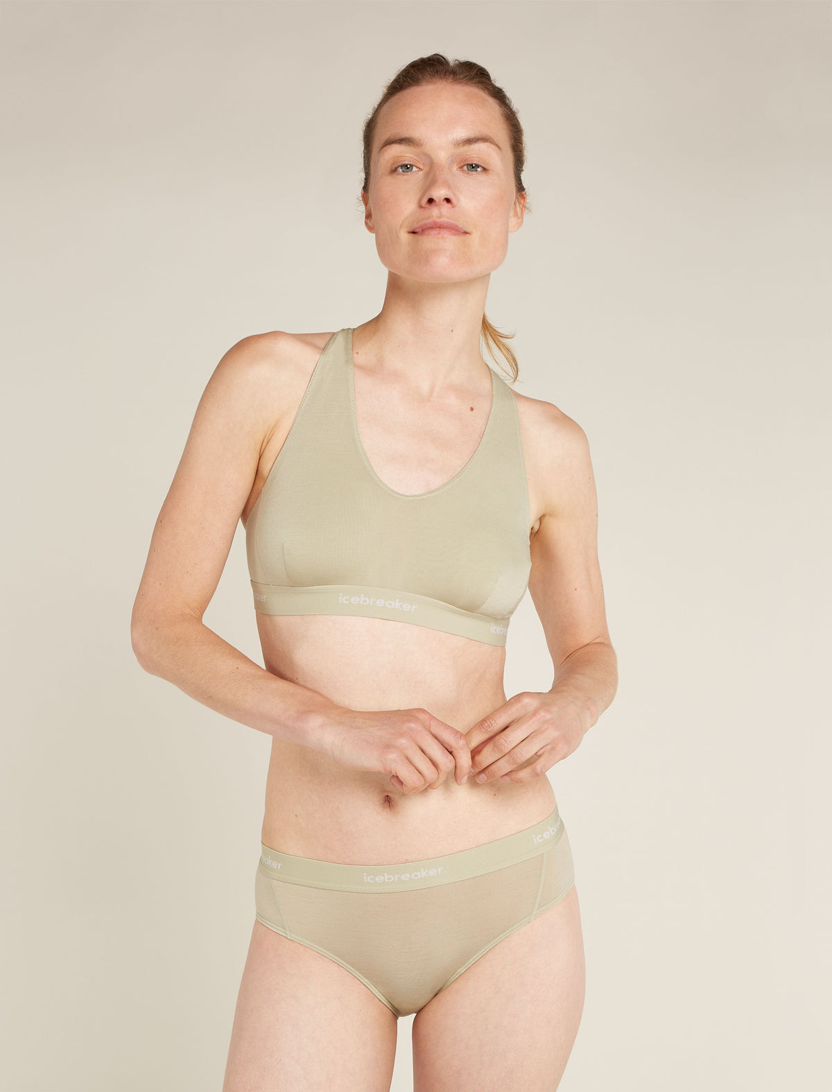 Women's Merino Blend 125 Cool-Lite™ Sprite Racerback Bra Ashen - 1