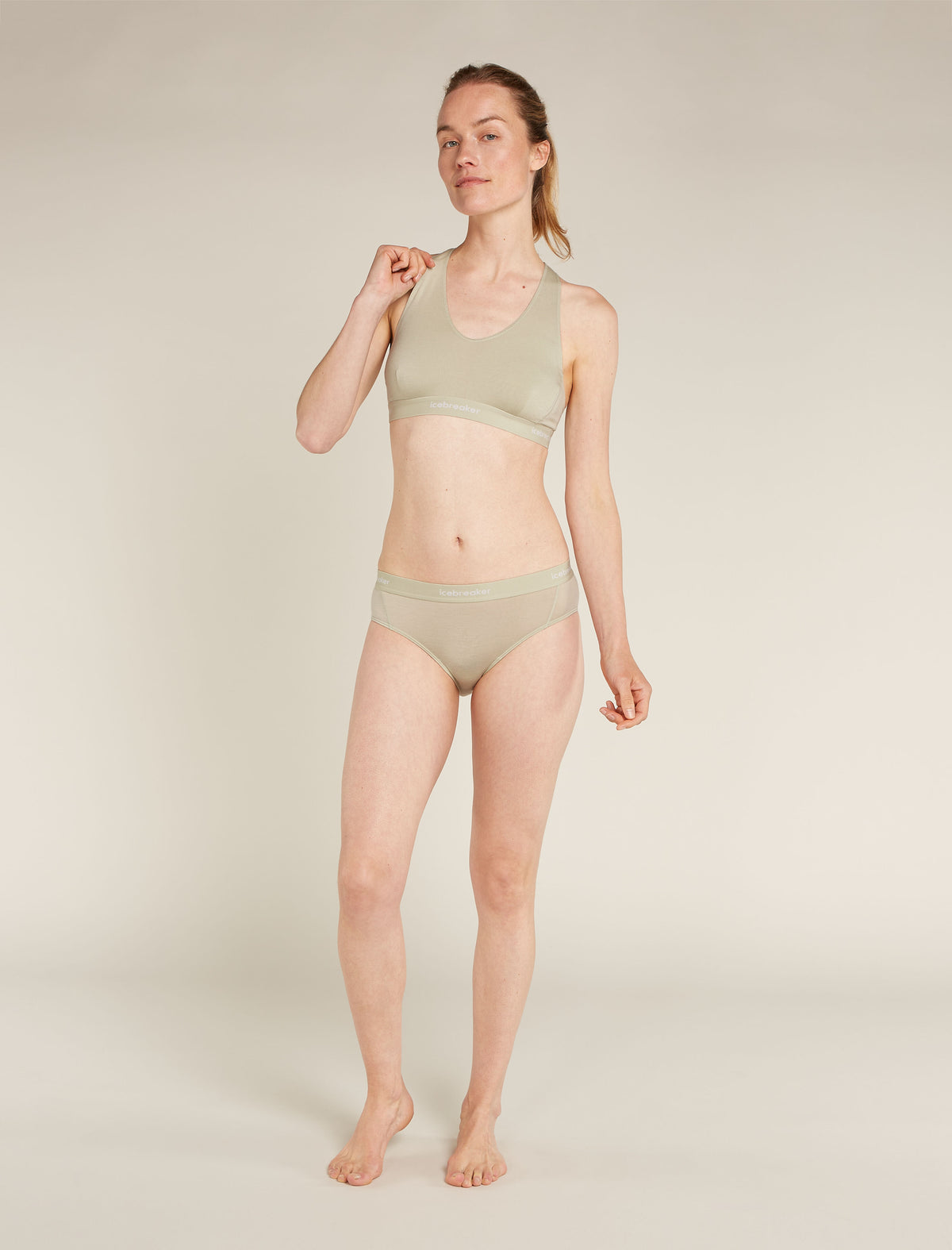 Women's Merino Blend 125 Cool-Lite™ Sprite Racerback Bra Ashen - 3