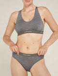 Women's Merino Blend 125 Cool-Lite™ Sprite Hipster Gritstone Heather - 7