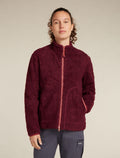 Women's Merino Blend 960 RealFleece™ High Pile Long Sleeve Zip Jacket Port Heather - 1