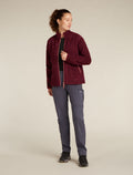 Women's Merino Blend 960 RealFleece™ High Pile Long Sleeve Zip Jacket Port Heather - 3