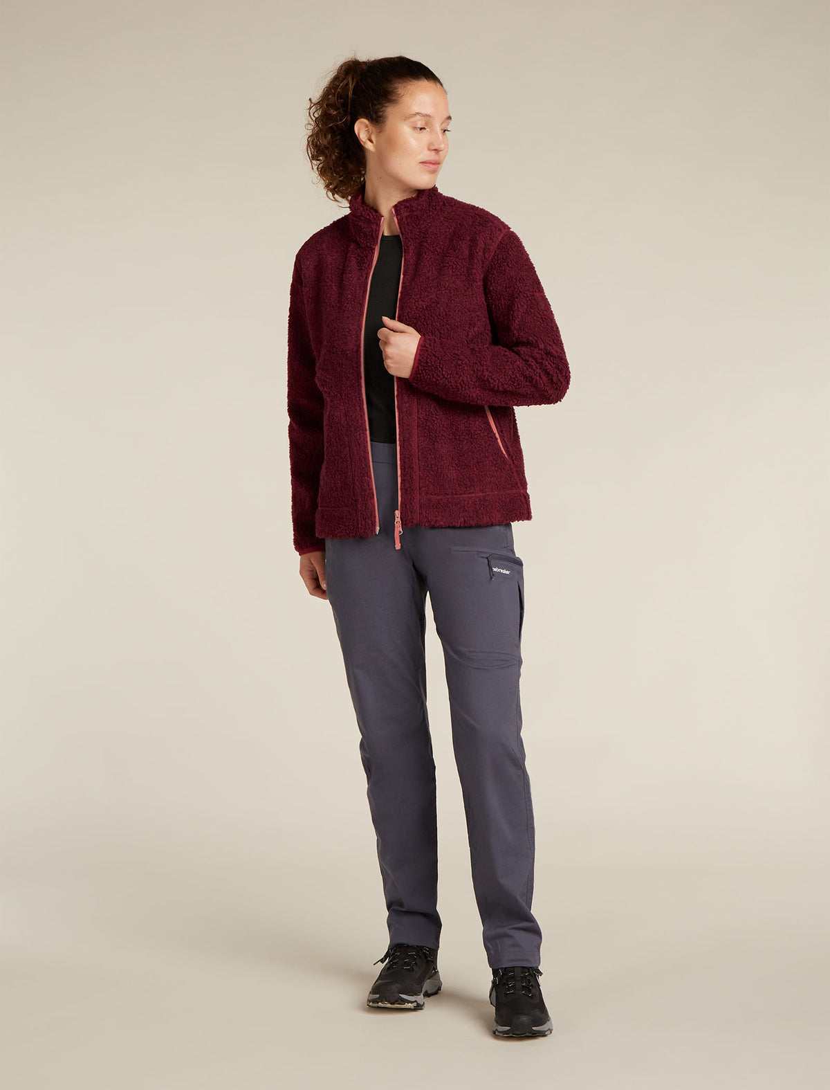 Women's Merino Blend 960 RealFleece™ High Pile Long Sleeve Zip Jacket Port Heather - 3