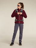 Women's Merino Blend 960 RealFleece™ High Pile Long Sleeve Zip Jacket Port Heather - 4