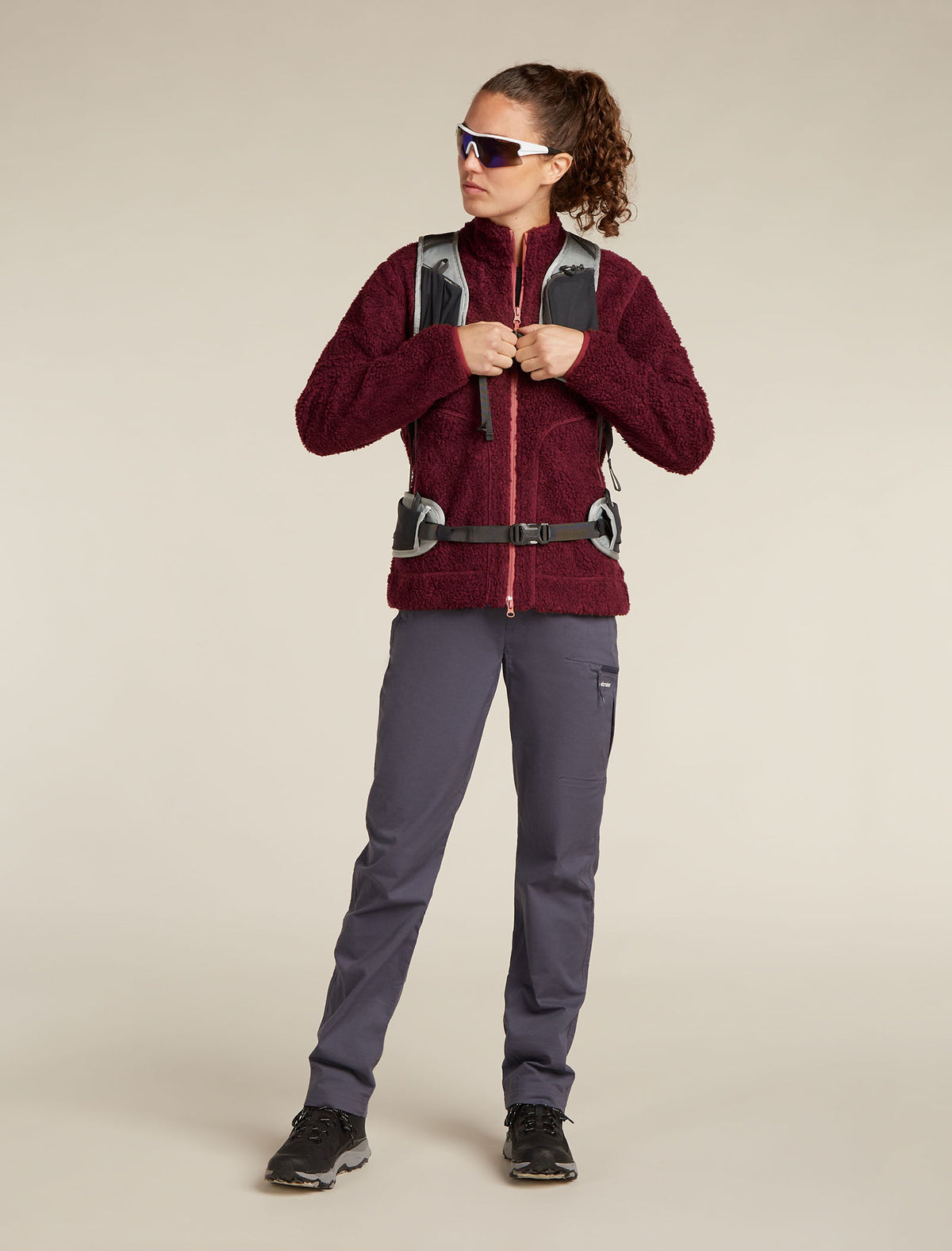 Women's Merino Blend 960 RealFleece™ High Pile Long Sleeve Zip Jacket Port Heather - 4