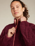 Women's Merino Blend 960 RealFleece™ High Pile Long Sleeve Zip Jacket Port Heather - 6